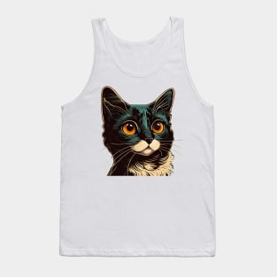 Black cat with beautiful eyes Tank Top